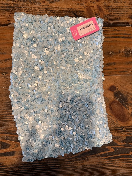 Edikted Dresses & Skirts - Edikted Light Blue Sequin Mini Skirt